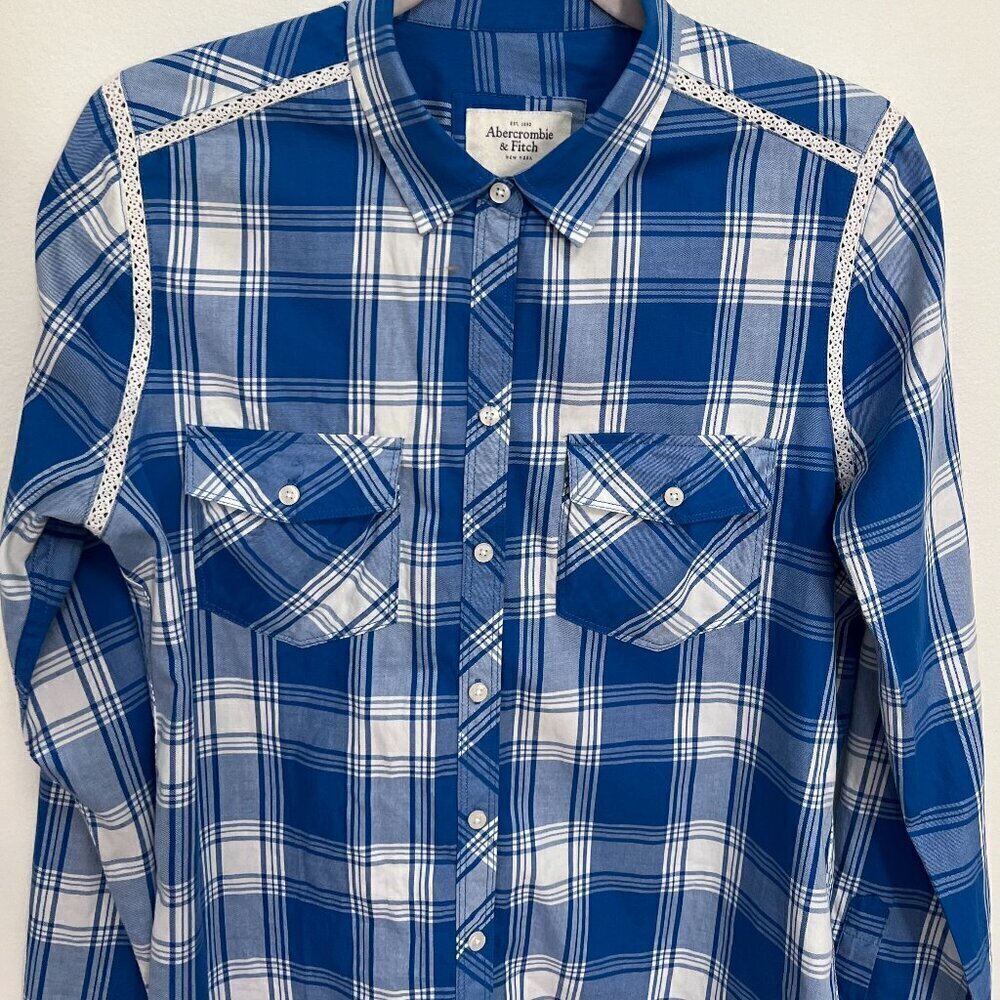 Abercrombie & Fitch Plaid Long Sleeve Shirt Size M NWT